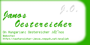 janos oestereicher business card